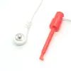 Fio condutor de gancho de teste personalizado de fábrica, 4,0 mm, fivela macho para fio de fisioterapia, fio de eletrodo de botão de 4,0 mm