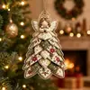 Nuevo Adorno Navideño con Borde Acrílico Hombre de Jengibre Decoración para Árbol de Navidad Adorno Colgante Manualidades Navideñas