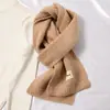 Cachecol Ins Estilo Coreano Cor Sólida Quente Outono e Inverno Versátil Moda Estudante Cachecol de Tricô Dupla Face Novo Estilo Japonês Feminino