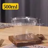 Tazón de embalaje de azúcar glas en polvo para puesto de helados, agua, desechable de múltiples capas, para mousse, yogur, fruta, pesca, caja de embalaje transparente con tapa