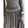 Estilo Bohemio Étnico Cadena de Cintura de Mariposa Turquesa Diseño de Nicho para Mujer Cinturón Decorativo de Gama Alta con Falda