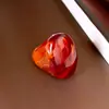 Anillo minimalista ovalado de resina, lujo ligero con una sensación de alta gama, anillo de moda para el dedo índice, diseño único de nicho, joyería versátil