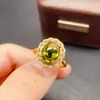 Anillo de Plata de Ley Peridoto Accesorios para Mujer Nicho Gama Alta Joyería de Plata de Ley 925 8*10 Moda Venta Directa de Fábrica