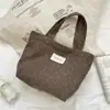 51143 Bolso de Pana Floral para el Trabajo, Bolso Sencillo, Lonchera, Bolsa de Compras, Bolsa Varios