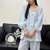Nuevo Conjunto de Pijama de Pulóver de Algodón y Seda 2026 para Mujer, Traje Casual para Aire Acondicionado, Delgado con Almohadillas en el Pecho, Se Puede Usar Afuera como Ropa de Casa