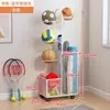 Cesta de Armazenamento para Tapete de Yoga, Rack de Armazenamento Doméstico para Equipamentos Esportivos e de Fitness, Rack de Armazenamento para Espaços para Badminton e Basquete