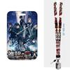 Lanyard para Celular Anime Attack on Titan Porta-Cartão Cartão de Ônibus Trabalho Identificação de Estudante Porta-Cartão Rígido Pingente de Crachá de Trabalho