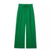 Calça pantalona AliExpress 2024 feminina elástica cintura alta reta casual feminina comprimento total até o chão 8YS7410