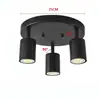 Luminárias de Teto de LED de Sobrepor, Luminárias de Teto de Três e Cinco Bocais, Redondas para Corredor e Parede de Quadros, Sem Abertura, Sala de Estar Sem Luz Principal