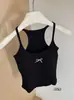 Nuevo top sin mangas halter con estampado de lazos, dulce y fresco, top versátil de corte ajustado para usar tanto solo como debajo de otra prenda