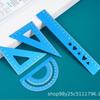 Juego de Reglas de Aleación de Aluminio Juego de Cuatro Piezas Grabado Láser Estudiantes de Primaria y Secundaria Herramientas de Dibujo Regla Triangular Regla Set de Pintura