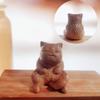 Sándalo Dorado Gato Tsundere Madera Maciza Cebada Misma Serie de TV Gato Dibujo Animado Lindo Regalo Pariente Talla en Madera Gato Celebridad de Internet Gato