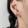 Aretes de tachuela de calabaza de cobre Lucky Lucky clásicos estilo chino destello Diamante hueco sentido de diseño aretes de moneda entrega de una sola pieza