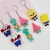 Bob Esponja Pantalones Cuadrados Patricio Estrella Calamardo Llavero Colgante de Muñeco Bob Esponja Muñeco de Dibujos Animados Accesorios para Llavero