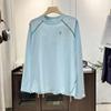 Estilo Casal Montanha Outdoor Secagem Rápida Respirável Ciclismo Esportes e Lazer Costura Cor Contrastante Camiseta de Manga Longa Gola Redonda Masculina e Feminina