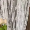 Cortina de Gaze Branca com Listras de Renda para Casamento Cortina para Janela de Cama de Carro Tecido de Rede Doce para Mesa Adereço de Tecido para Fotografia de Casamento