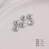 Contas de flores de zircônio branco microincrustadas com retenção de cor banhadas a ouro 18K, suporte para flores, colar, pulseira, pingente, acessórios de joias, material