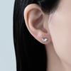 Exposición Constant Yi Pendientes de Delfín Amoroso para Mujer Diseño de Nicho Ins Moda Creativa Joyería de Tremella Pura 999