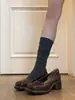 Sapatos Mary Jane de Salto Grosso Estilo Retrô Francês Estilo Hepburn para Mulheres, Novo Modelo 26, Bico Redondo, Plataforma Impermeável, Sapatos de Salto Baixo Elegantes para o Trabalho
