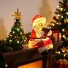 Nuevo producto transfronterizo: Lámpara de lectura de Papá Noel, luz ambiental decorativa de Navidad, adorno de resina, luz de noche para mesita de noche de dormitorio