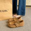 Sapatos Birkenstock com Sensação de Pisar nas Nuvens para Mulheres, Novo Modelo Outono 2026, Mocassins Versáteis de Uso Duplo Retrô, Sapatos Antiderrapantes para Maternidade, Tamanho 34