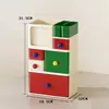 Caja de Almacenamiento Tipo Cajón Estilo Ins Crema Escritorio Suministros para Estudiantes Dormitorio Caja de Almacenamiento Apilable Multicapa a Prueba de Polvo