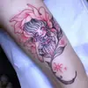 Tatuagem Adesiva Diablo Feminina À Prova D'água Duradoura Europeia e Americana Violência Lori ins Desenho Animado Fofo Flor Braço Não Refletivo Anti-Han