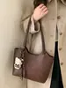Bolso de Mano Retro Maillard Gran Capacidad Más Vendido para Mujer Bolso de Hombro Versátil Bolso de Mano Simple de Moda para el Trabajo