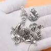 Conjunto de 21 Pingentes e Acessórios Pequenos de Concha de Prata Antiga, 21 Estilos, 1 de Cada, cerca de 27g Por Conjunto