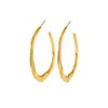 Aretes de Aro Grandes Irregularmente Retorcidos en Forma de C para Mujer, Bicolor Dorado y Plateado, Sensación de Alta Gama, Diseño de Nicho, Aretes Elegantes