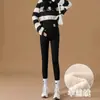 Leggings de maternidade para outono e inverno, forrados com fleece, espessados, plus size, calças de algodão para grávidas, roupas externas femininas para primavera, outono e inverno