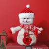 Natal Creative Inglês Apple Bag Cartoon Idoso Boneco de Neve Presente das Crianças Candy Bag Flanela Bolsa Vermelha