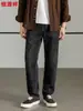 Jeans de corte holgado Hengyuanxiang para hombre, nueva colección primavera/otoño 2026, pantalones casuales de lujo ligero, pantalones vaqueros de pierna recta para hombre