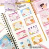 Notas adhesivas retráctiles de dibujos animados lindas para estudiantes, alto atractivo estético, blocs de notas con adhesivo fuerte, pequeños regalos de recompensa para preescolar