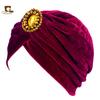 Otoño e Invierno Diamante Dorado Franela con Capucha Terciopelo Dorado Sombrero Indio Bolso Plegable con Capucha TJM-21K