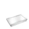 Caja de Tiramisú recipiente de acero inoxidable con tapa Caja de polvo de hielo de celebridad de internet Bandeja rectangular Caja de hierro para hornear