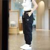Pantalones de otoño estilo japonés, holgados y modernos, de marca, para mujer, estilo americano, para mujer joven, con múltiples combinaciones y con lazo en las piernas.