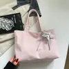Bolsa tote de luxo com poá de grande capacidade para mulheres, nova coleção outono 2026, bolsa de ombro casual e estilosa