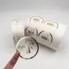 Processamento Personalizado de Hot Stamping e Foil Stamping, Rótulos Adesivos para Garrafas com Logo da Marca em Foil Prata, Rótulos Adesivos, Rótulos com Hot Stamping de Logo