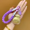 Llavero Colgante Cadena Bolsa de la Suerte de Perlas de Agua Dorada, Símbolo de Fortuna Mismo Estilo Tienda Dorada, Amuleto de Bolsa Atrae Riqueza, Artículo Popular de Xiaohongshu