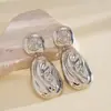 Pendientes Colgantes Ovalados de Circonita Transfronterizos Europeos y Americanos, Moda Retro, Temperamento Exquisito, Lujo Ligero, Pendientes de Alta Gama