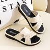 Sandalias Nuevas de Estilo 2025 Cómodas que Aumentan la Altura para Mujer, Adecuadas para Uso al Aire Libre en Verano, Uso en Casa y Zapatos Suaves Antideslizantes con Suela para Mamá para el Baño