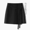 Falda de Traje de Cinta para Viajeras 2026 Primavera/Verano Cintura Alta Línea A Adelgazante Falda Corta para Mujeres Menudas