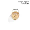 Anillo Metálico Irregular Retro Europeo y Americano para Hombre, Anillo de Moda de Alta Gama Tendencia, Pulsera Popular Transfronteriza