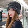 Gorro de punto plisado estilo coreano para mujer, nuevo modelo otoño e invierno 2026, simple y versátil, adecuado para cabezas grandes, hace que la cara se vea más pequeña, cálido sombrero para clima frío