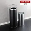 Papelera de acero inoxidable para vestíbulos de hoteles, uso en exteriores, estilo Hong Kong, tamaño grande, adecuada para lugares públicos y centros comerciales, con un cubo interior para clasificar cenizas