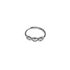 Anillo Minimalista Geométrico de Plata Pura S999 Estilo Coreano Ins Diseño de Nicho Hueco Forma de Diamante Anillo Apilable de Moda