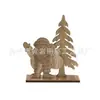 Decoración de Reno Navideño de Madera DIY Adornos de Atmósfera Navideña para Escritorio Manualidades de Madera