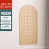 Estante de exhibición de pared de tablero perforado de madera maciza al por mayor estante de almacenamiento de partición decorativa estante de almacenamiento de pasillo de madera para colgar en la pared