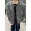 Estilo Old Money Suéter Cardigan Color Sólido Retro para Hombre Otoño High Street Holgado Casual Tejidos Marca de Tendencia Abrigo Versátil Capa Interior